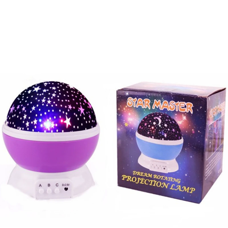 

Led Star Moon Projection Lamp Dream Colorful Rotating Starry Night Sky Night Light Creative Romantic Creative Birthday Gift