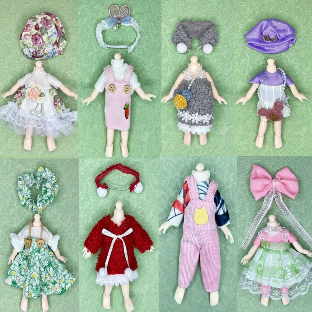 

16cm Doll Clothes High-end Dress Up Can Dress Up Fashion Doll Clothes Skirt Suit Gifts for Children DIY Girls Toys Accessories