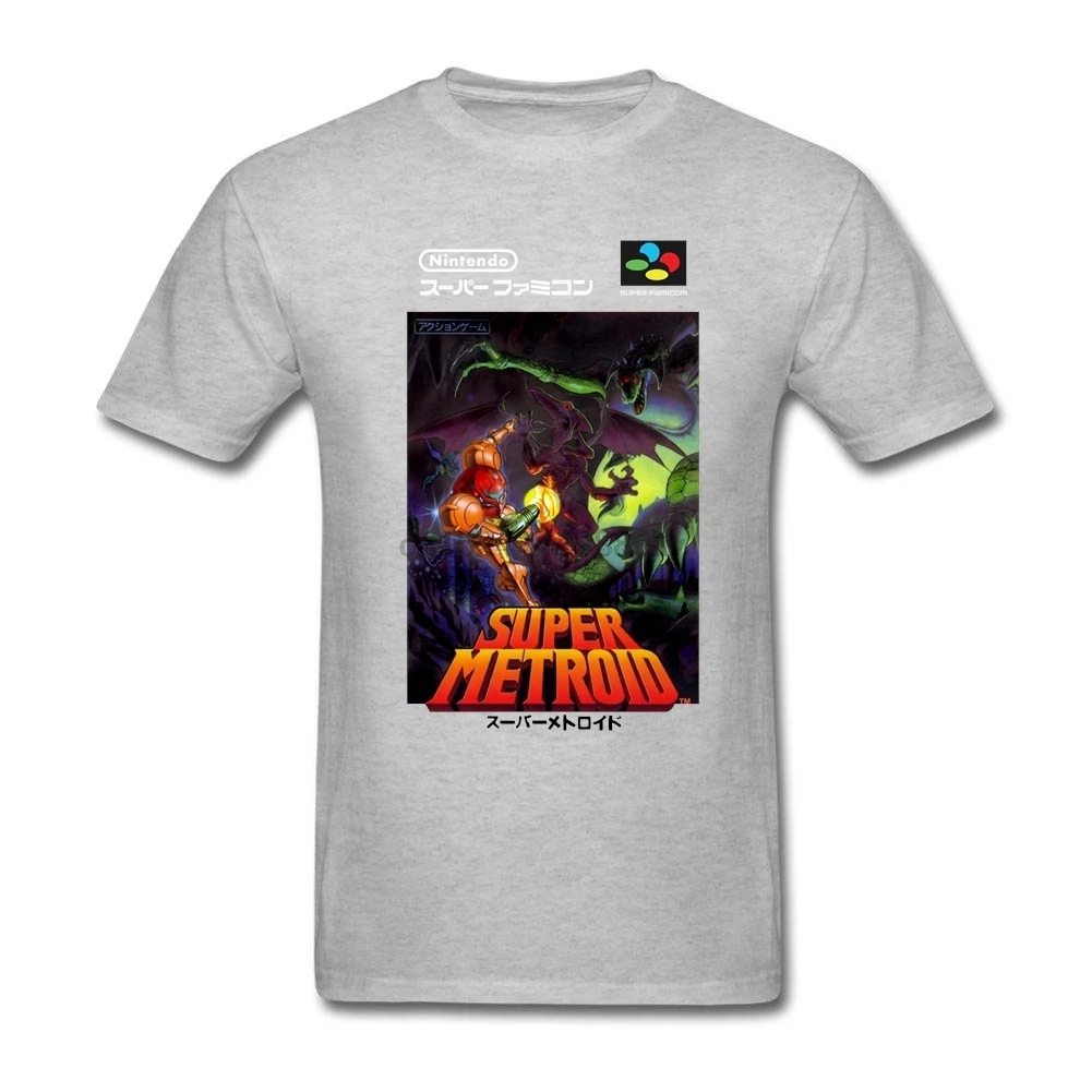 Футболка мужская супер Metroid Super Famicom японская коробка художественная футболка SNES