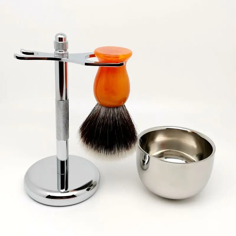 TEYO Synthetic Shaving Brush Set Include Shaving Bowl  and Stand