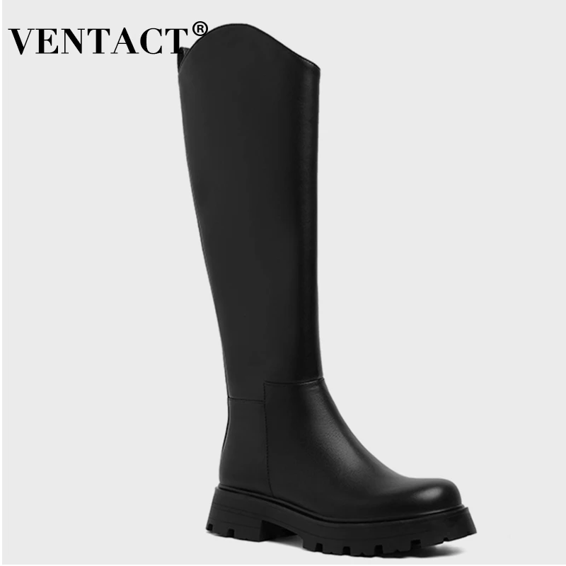 

Женские сапоги из натуральной кожи на толстом каблуке, размеры 34-39