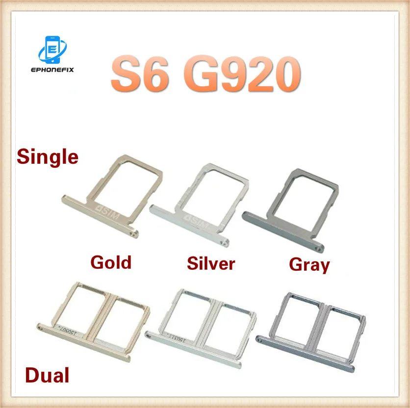 Держатель для одной/двух SIM-карт Слот Лоток контейнер Замена Samsung Galaxy S6 G920 G920F