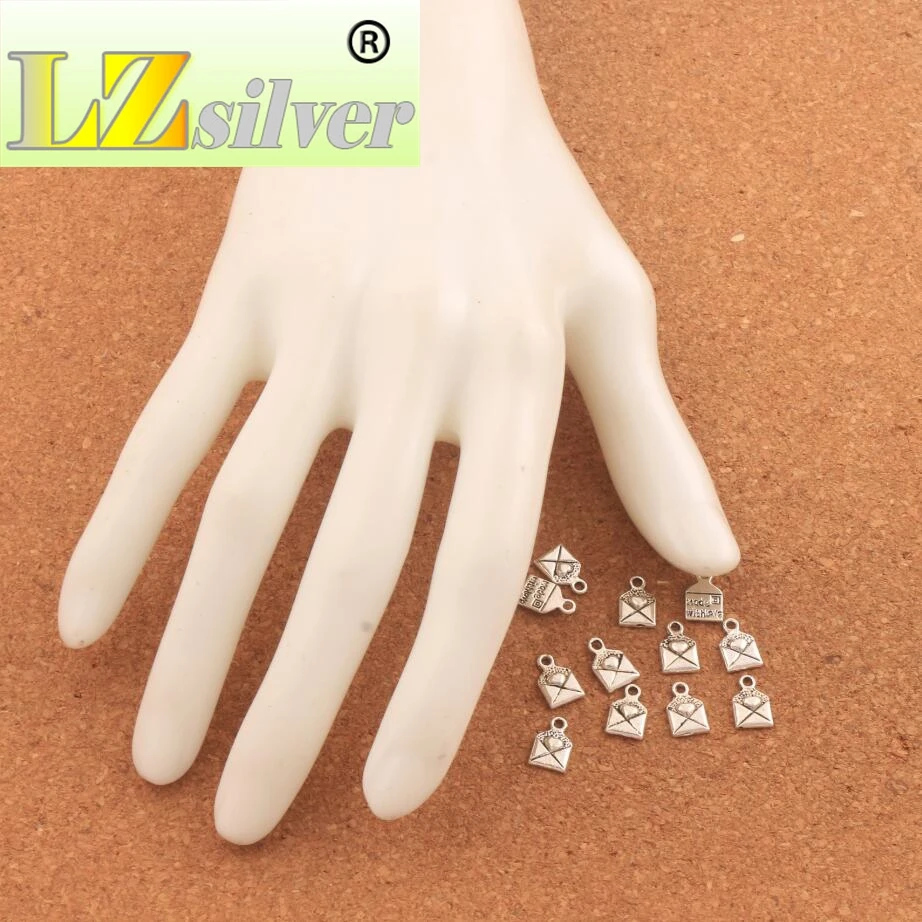 Heart Envelope Made With Love Charm Beads 10x6.4mm 600PCS Zinc Alloy Pendants Jewelry DIY L460