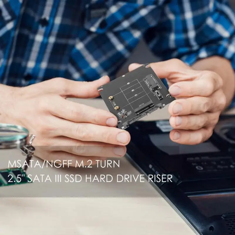 Переходник mSATA NGFF M2 на SATA переходник mSATA/NGFF SSD 2 5 дюйма адаптер Поддержка + M.2