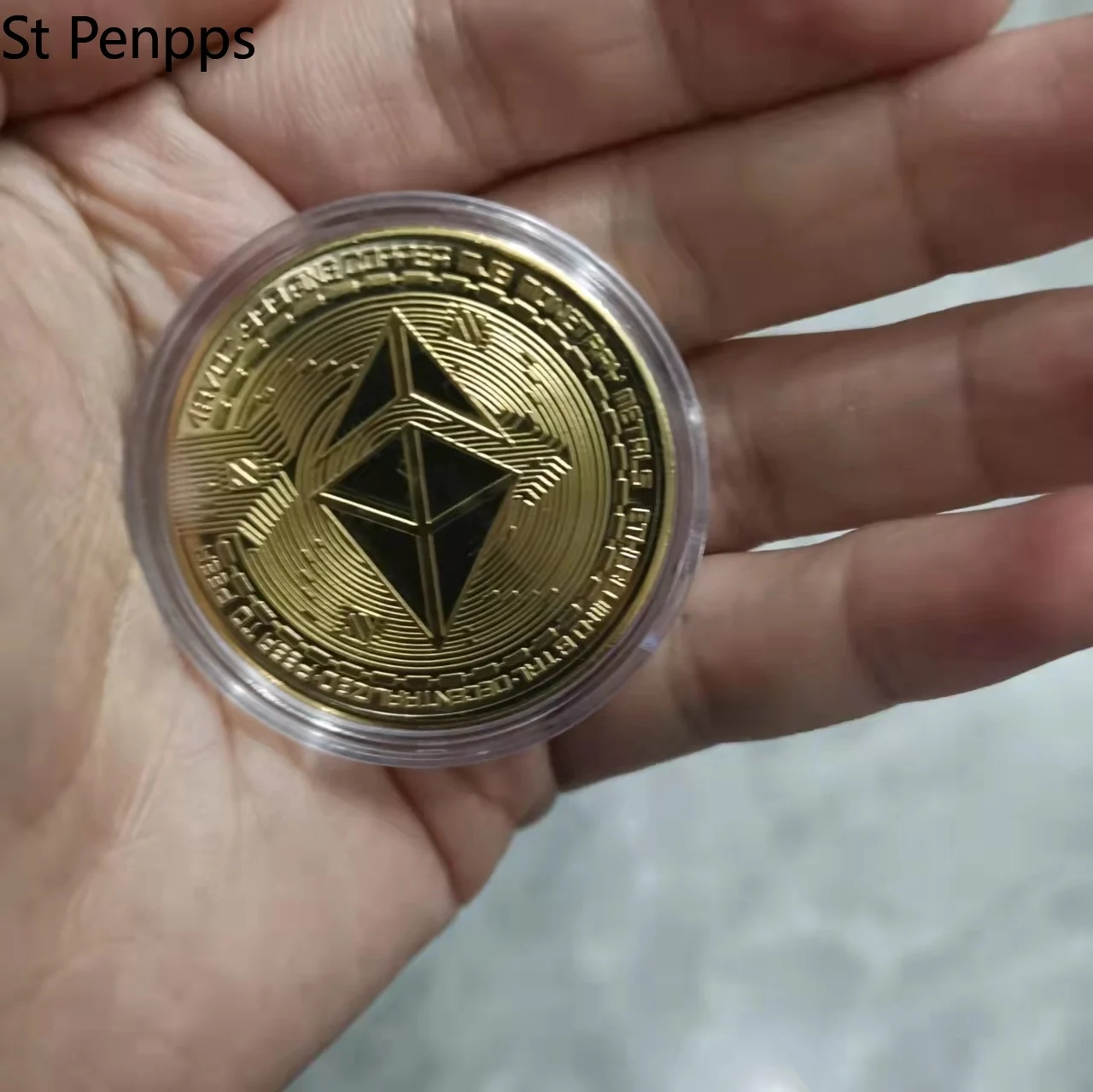 1 шт. монета с рисунком эфириума металлическая ETH художественная коллекция