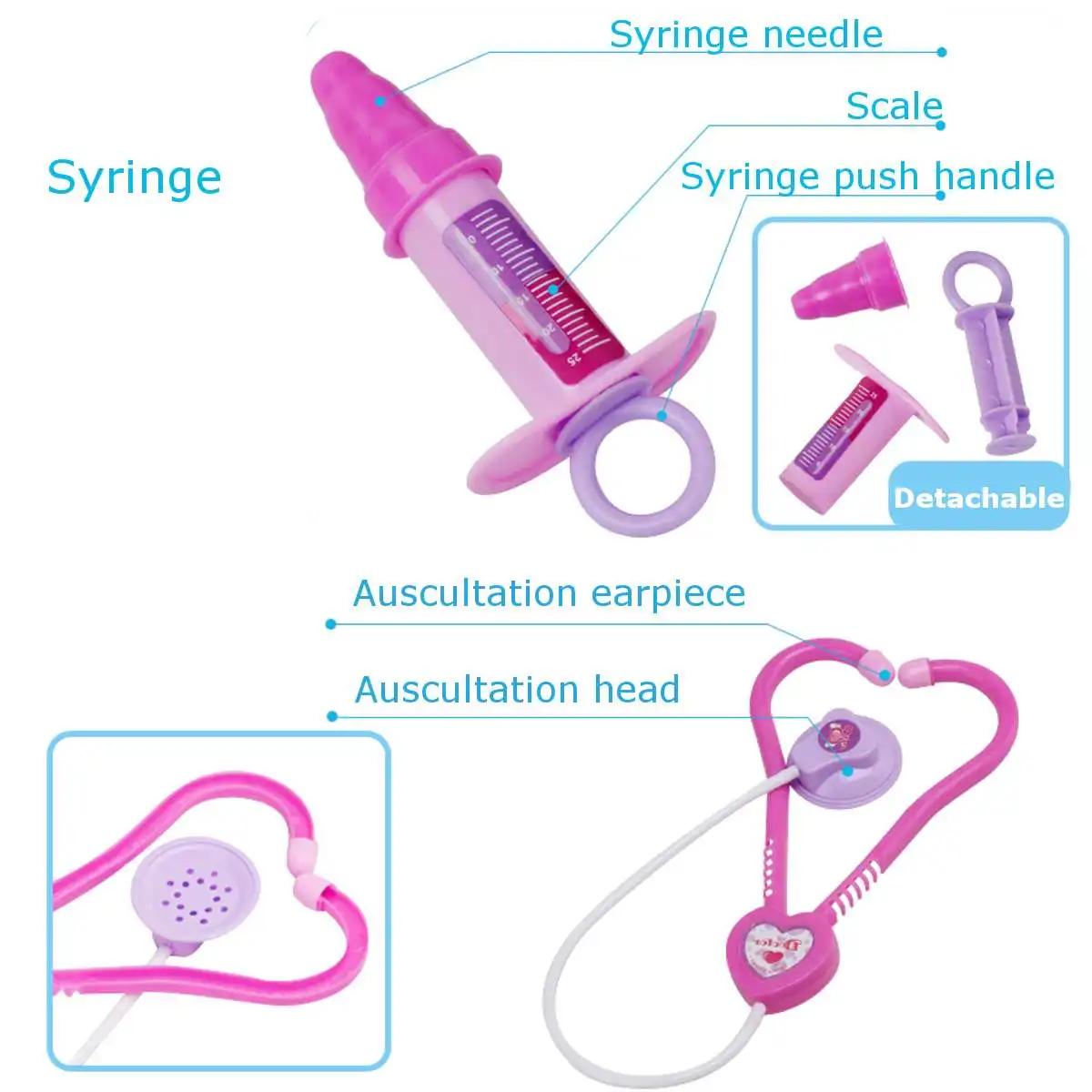

13pcs Children Doctor Nurse Pretend Play Set Portable Suitcase Medical Tool Kids Portable Suitcase Medical Tool
