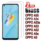 Закаленное стекло для OPPO A54A53sA55A53A52A5A5s, Защитная пленка для экрана OPPO A 5 5s 52 53s 54 55, стеклянная, 2-1 шт.