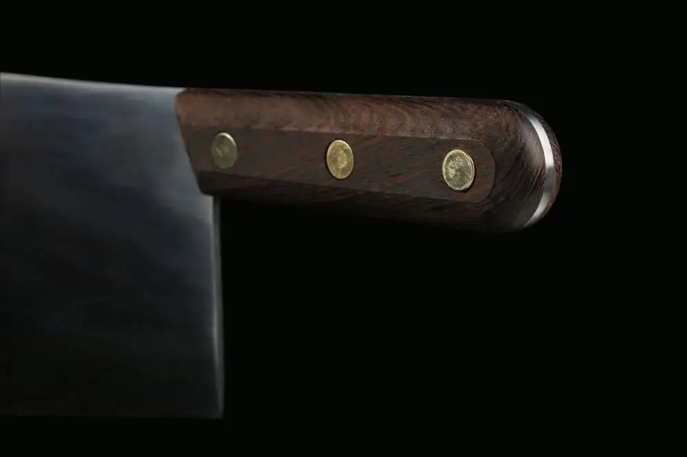 

Retro Chef Knife Longquan Craft Brand Household Kitchen Knifees Lightweight High Quality Embossed Eight Jun Figure Cooking Knife