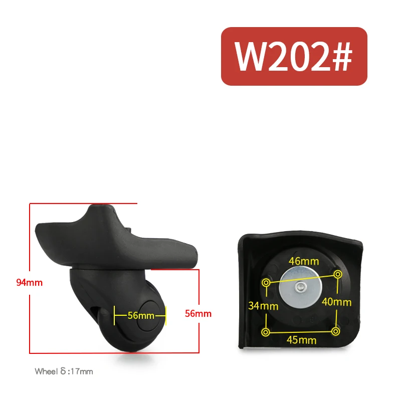 Travel Luggage Casters Wheels Repair Luggage Wheel Accessories Replacement New Luggage Black Wheels Cloth Box Accessories Caster