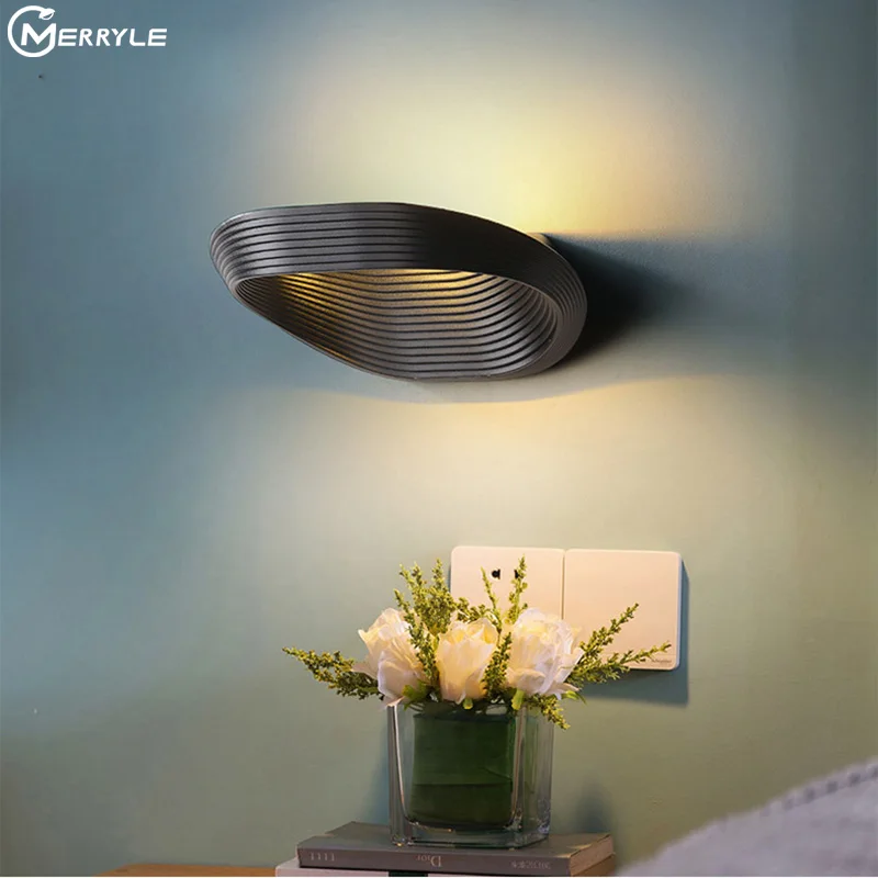 

LED Wall Lamps 12W Nordic Minimalist Creative Bedside Lamp Bedroom Living Room Background Wall Light Staircase Corridor Art Deco