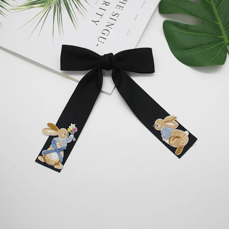 Заколка-пряжка с бантом женская Модный зажим для волос милым мультяшным Кроликом