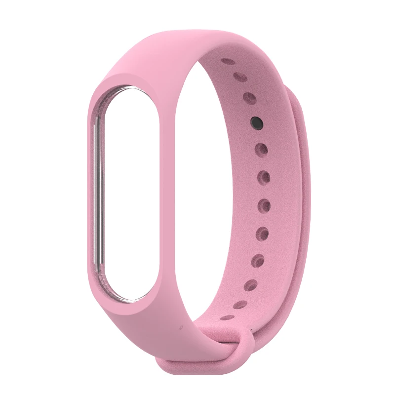 Розовый Mi jobs для xiaomi mi Band 3 4 ремешок для спортивных часов часы силиконовый браслет для xiaomi mi band 3 4 браслет mi band 4 3 ремешок - Цвет: Розовый