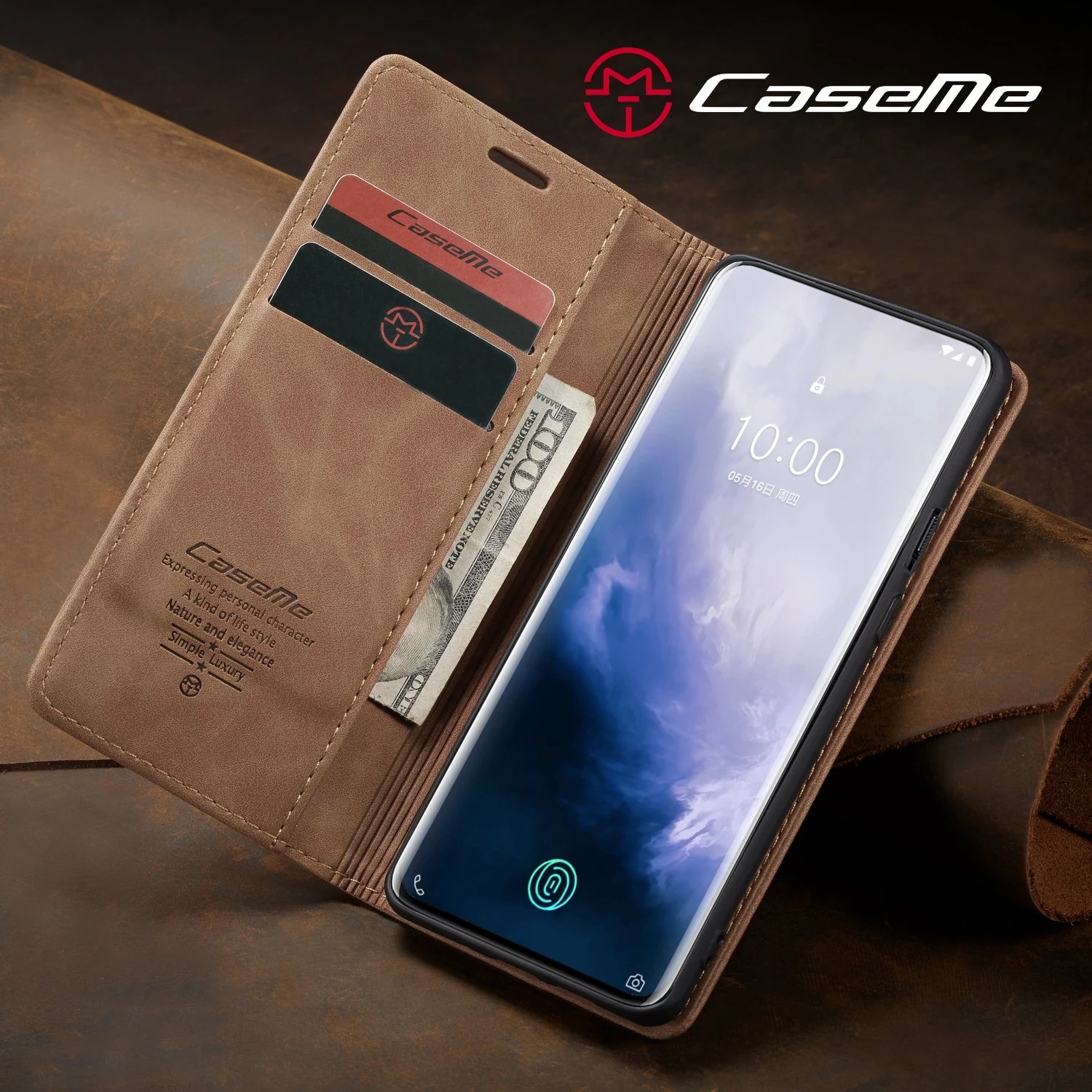 Фото Чехол-книжка для Oneplus 7 Pro кожаный матовый с магнитной застежкой отделением карт Чехол-книжка для Oneplus 7 Pro кожаный матовый с магнитной застежкой отделением карт