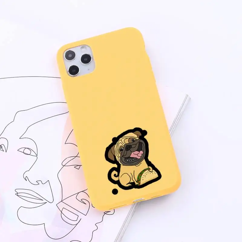 

Pitbull Bulldog animal Phone Case Candy Color for iPhone 6 7 8 11 12 s mini pro X XS XR MAX Plus