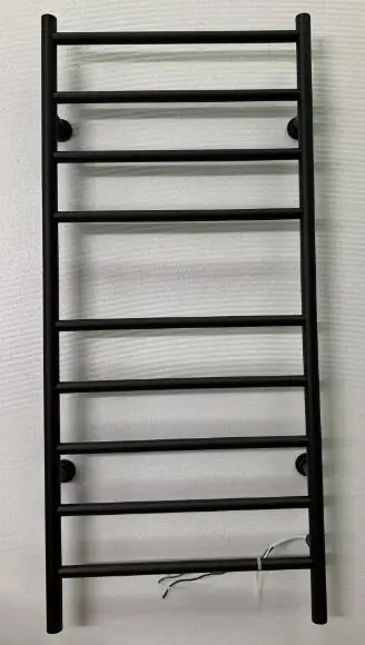 Matt Blacek Finish Free shipping Stainless steel 304 wall mounted Polish heated towel rail towel warmer Bathroom Towel Holder HZ-927A - Color: Matt Blacek Finish