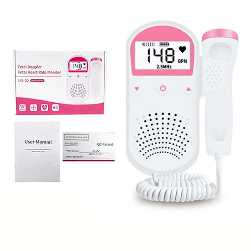 

Household Fetal Portable Pregnant Baby Heart Rate Monitor 2.5MHz Pregnancy Baby Meter Fetal Sound Ultrasound Detector