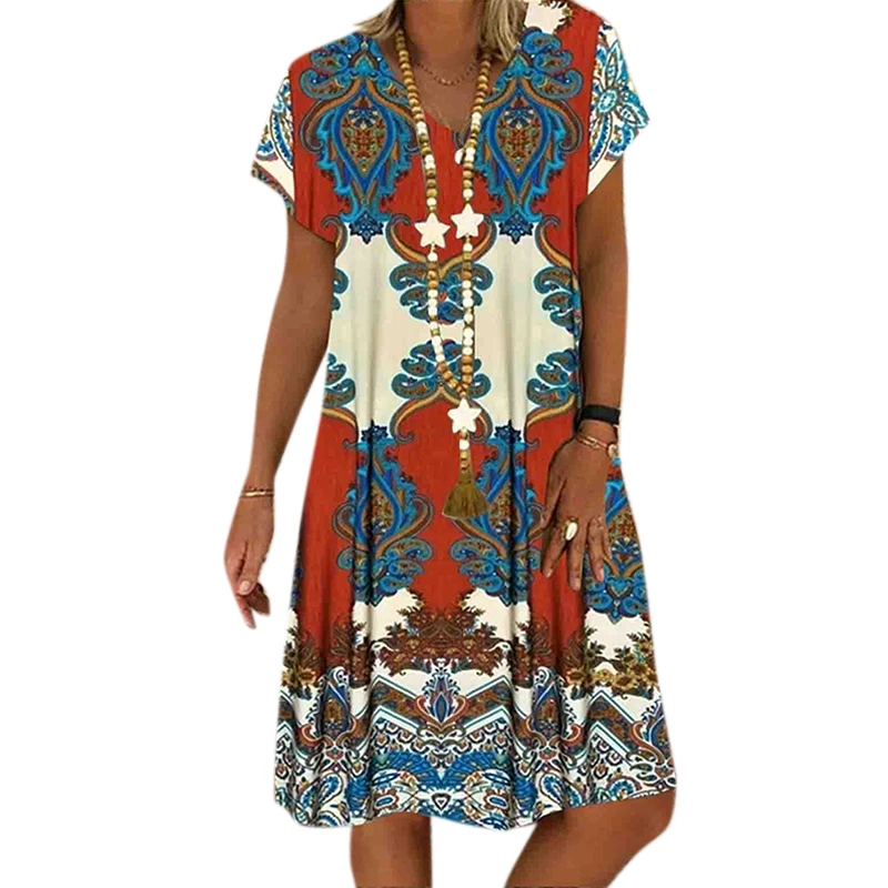 Vicabo элегантное женское платье с v-образным вырезом летнее для женщин размера плюс