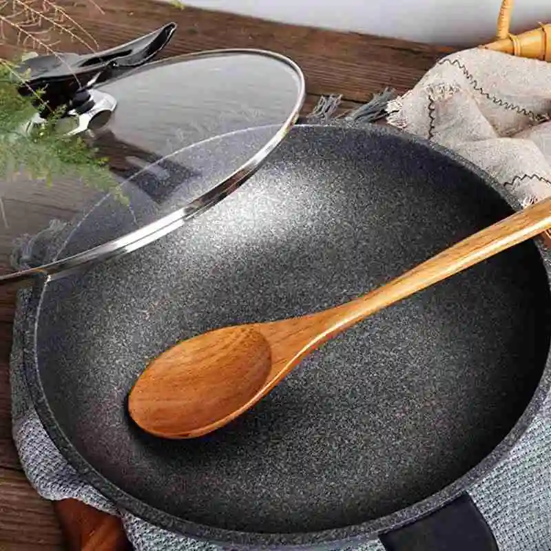 

1pc Long Mixing Spoons Wooden Japanese-Style Natural Wood Long Handle Round Spoons for Tea Soup Cooking Mixing Stirr