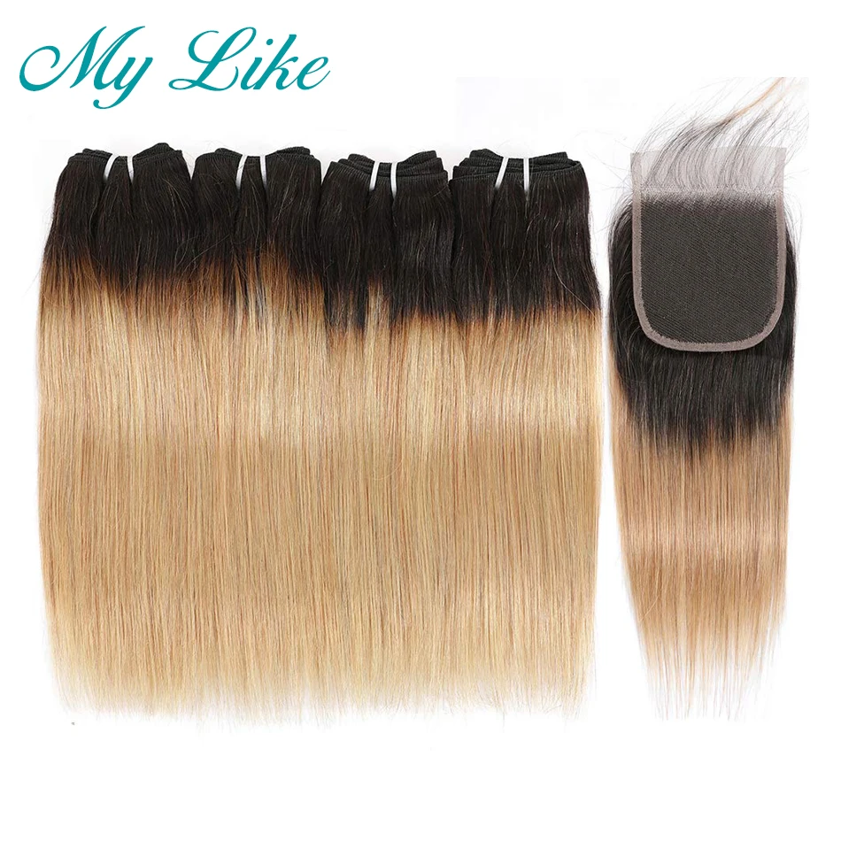 

My Like объемные волнистые пучки с закрытием перуанские волосы плетение 3 пучка #4 светло-коричневые не-Реми человеческие волосы пучки с закрытием