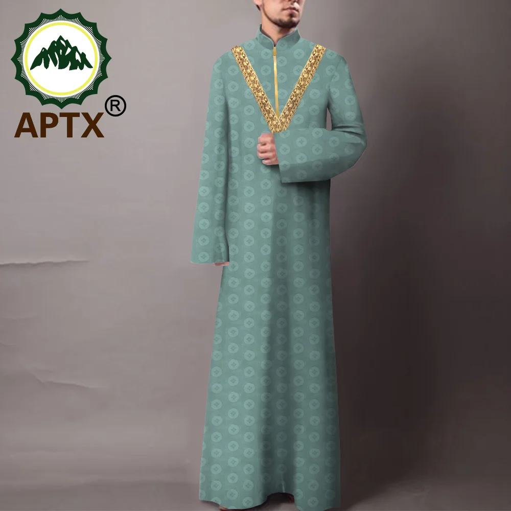 APTX жаккардовый мужской мусульманский халат с длинным рукавом Саудовский