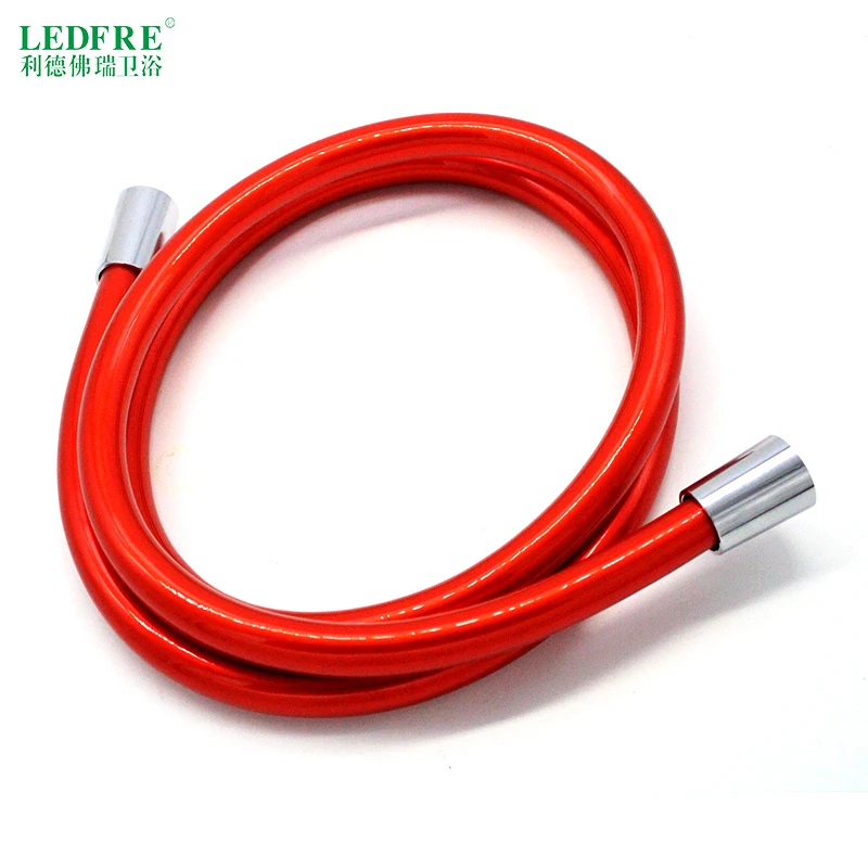 LF12005 F1/"* F1/2" ПВХ Гибкий Душевой шланг черный ПВХ шланг для ручной душевой головки Ванная комната водопроводный шланг водопроводная труба - Цвет: Red