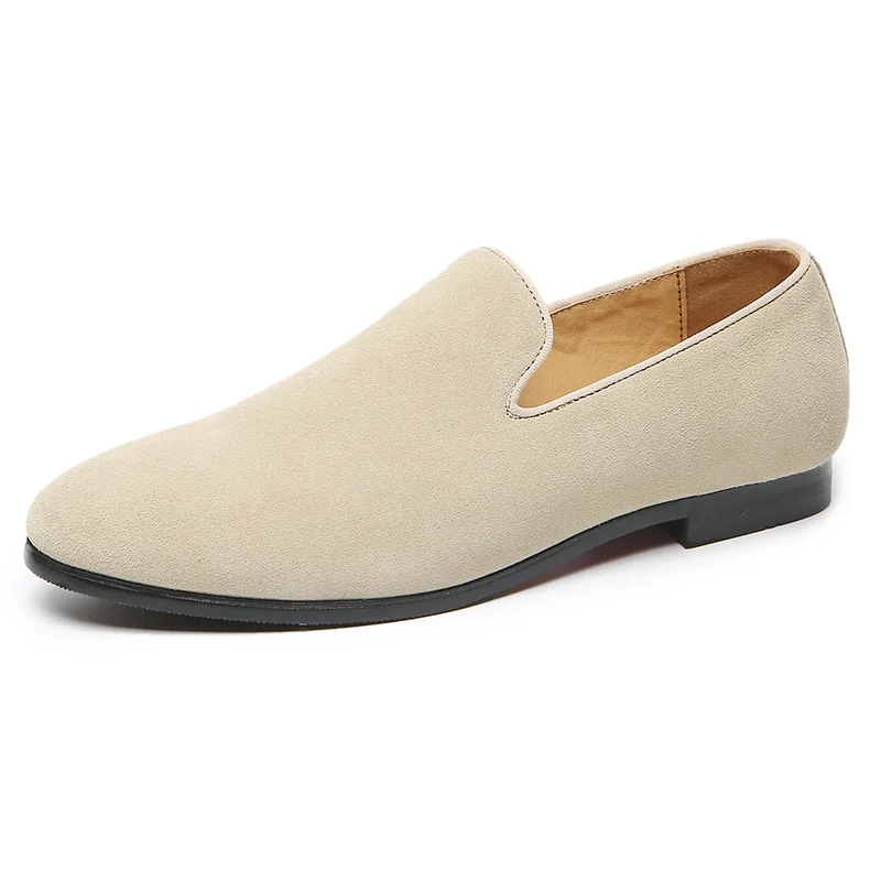 

2022 Suede Leather Men Loafers Dress Shoes Slip On Male Shoes Casual Shoes Man Party Wedding Footwear