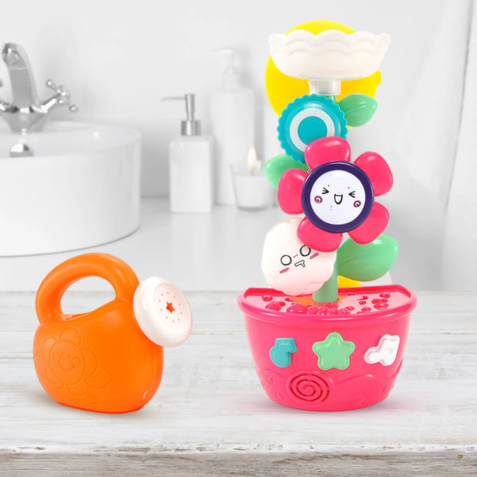 Детские игрушки для ванной подсолнечника Лейка душа Детская ванна распыления