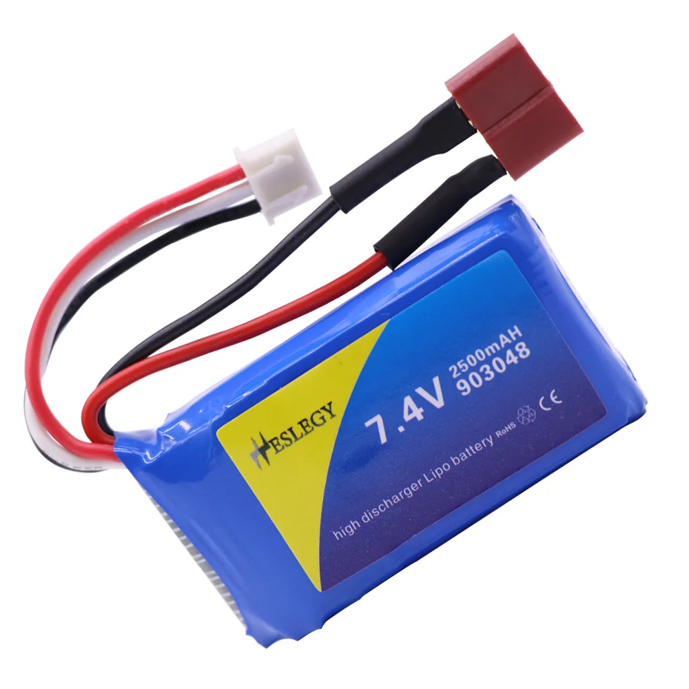 Аккумулятор lipo 7 4 В 2500 мАч обновленная батарея для Wltoys A949 A959 A969 A979 K929 запасные