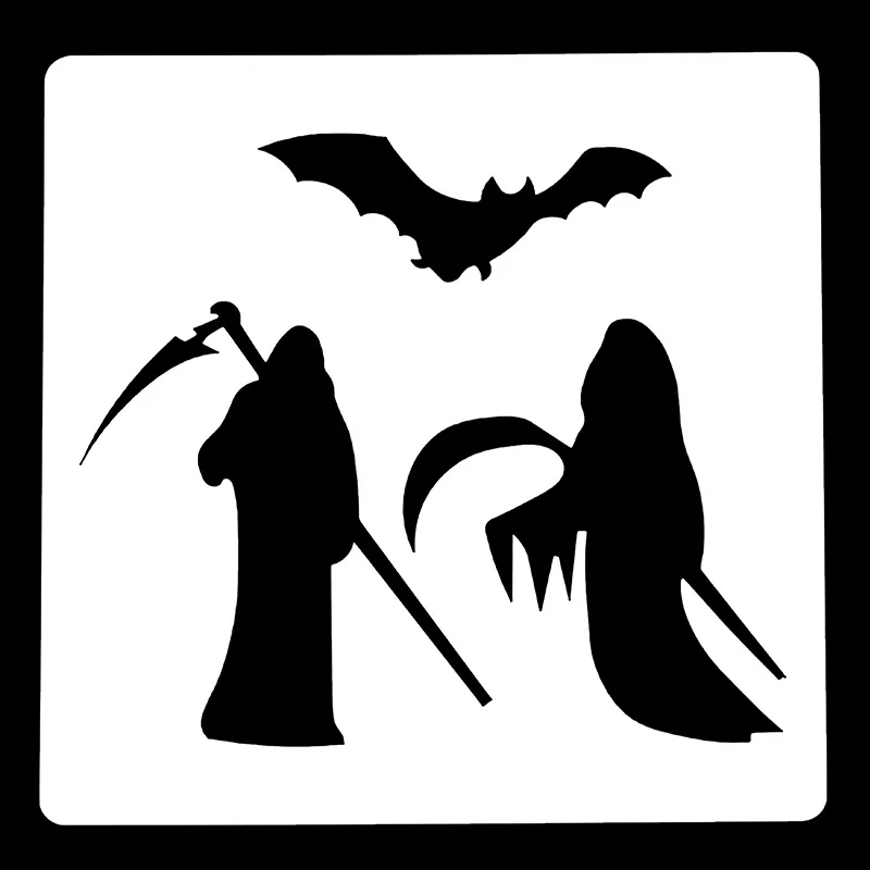 

15*15 Hallowee Layering Stencils for Diy scrapbook/photo album Decorative Embossing coloring,painting stencil,home decor