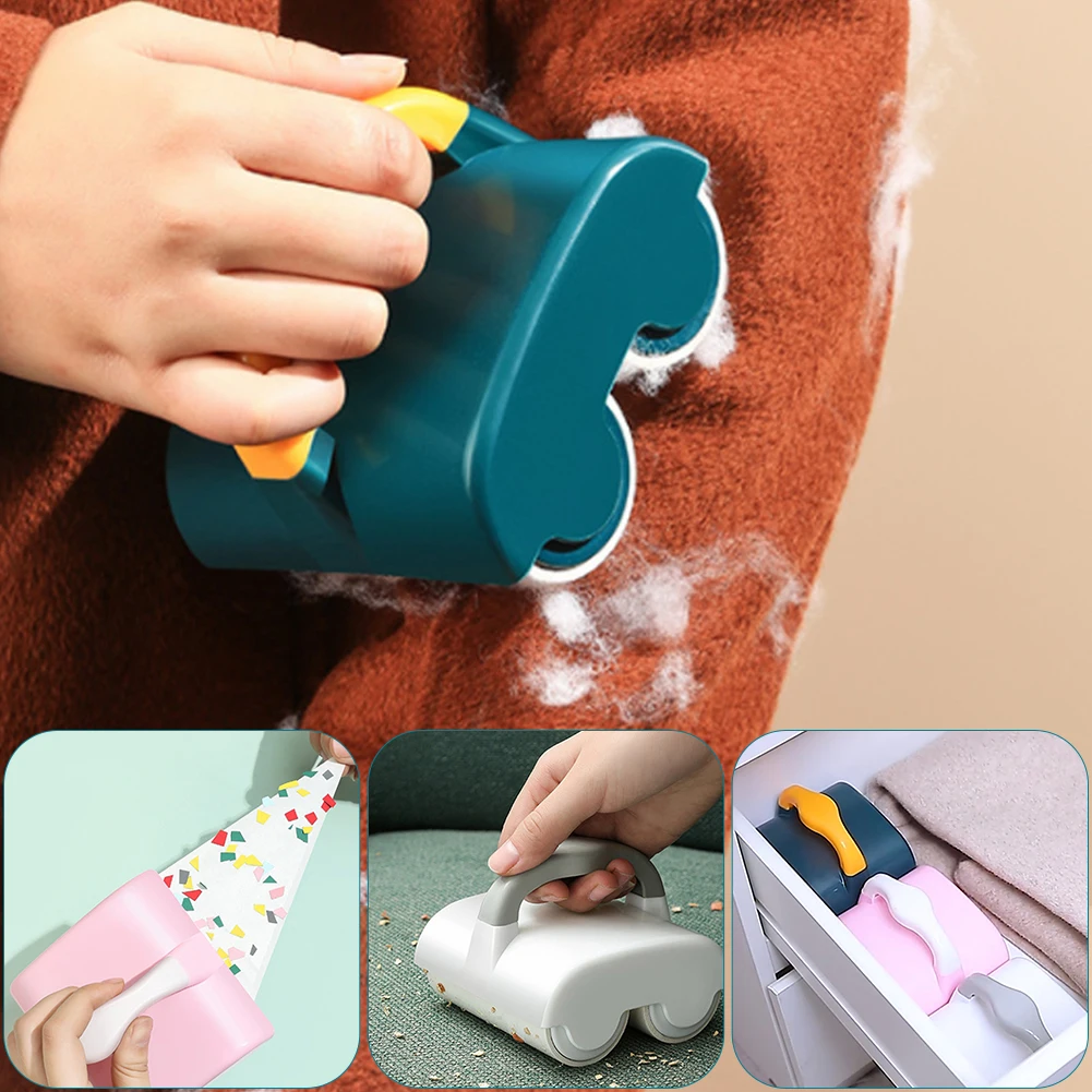 

NEW Portable Pet Hair Remover double Roller Mini for Clothes Couch Carpet Furniture Pet Hair Household utility gadgets