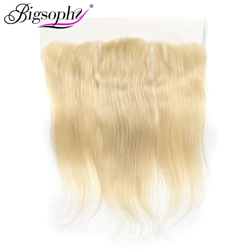

613 Blonde Straight Bundles With13x4 Frontal Lace Closure Brazilian Remy Human Hair Extension 3 Bundle With Frontal 8 - 28 inch
