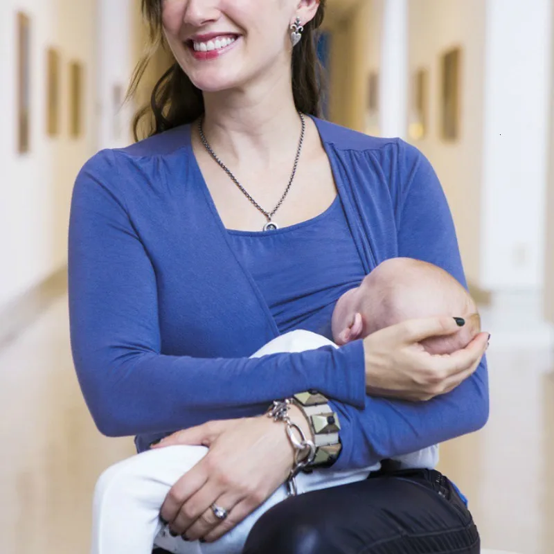 Spring Autumn Women Nursing Top Ruched Side-Shirred Maternity Clothes Breastfeeding Long Sleeve Shirt Pregnancy Clothing | Мать и ребенок