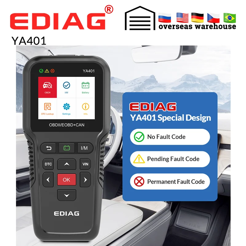 EDIAG YA401 сканер инструмент Поддержка бесплатное обновление полный YA 401 OBD2 функции