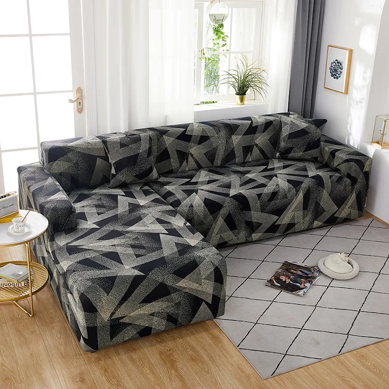 

Noire Stretch Plaid Sofa Slipcover Elastic Sofa Covers for Living Room Funda Sofa Chair Couch Cover Home Decor 1/2/3/4-seater