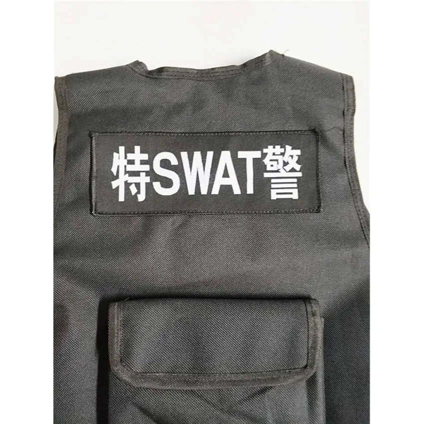 SWAT Special American Clothing Kids Police Costume Combat Vest Jacket with Toys Helmet Children Boys Policeman Role-play Kit |
