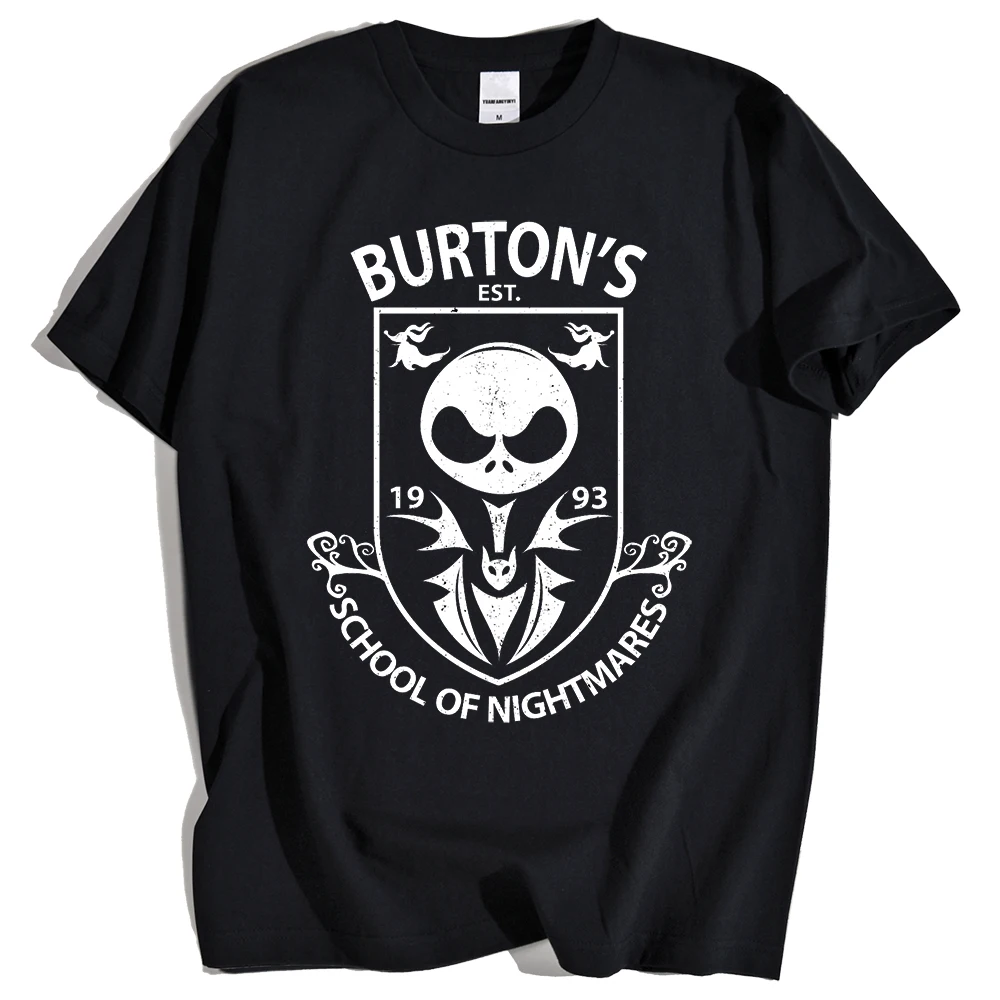 

Creativity Sweat Clothing Burton's School Of Nightmares Print Man Tshirt Mens Hip Hop T Shirts Personality Casual Tops Kohpweran