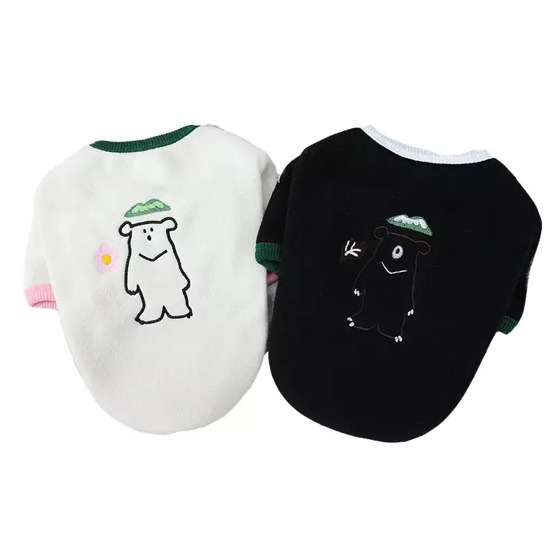 

Winter Pet Clothes Bear Print Dog Sweatshirts Small Dogs Cats Plush Warm Coat Puppy Fleece Pullover Jacket Chihuahua Yorkshire