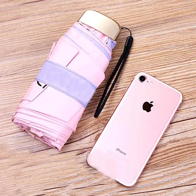 Модный складной зонт от дождя Мини карманный солнцезащитный зонтик женский