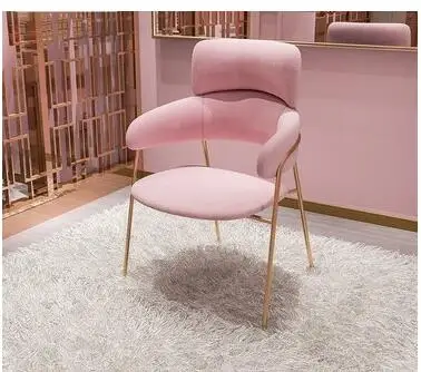 

Nordic dining chair ins online celebrity makeup chair nail tea shop chair dining table and chair home negotiation backrest chair