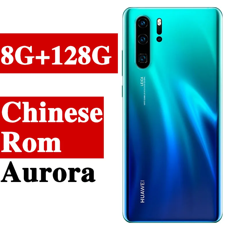 Глобальная Версия Дополнительно huawei P30 Pro мобильный телефон 6,47 ''полный экран OLED Kirin 980 смартфон NFC GPS Android 9,1 5 камер - Цвет: 8G 128G Aurora