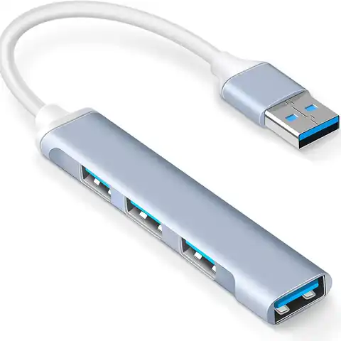 Мини-разветвители, 4-портовый концентратор USB 3,0, концентратор 2,0, станция USB-адаптера, Ультратонкий концентратор данных с портом, алюминиевый...