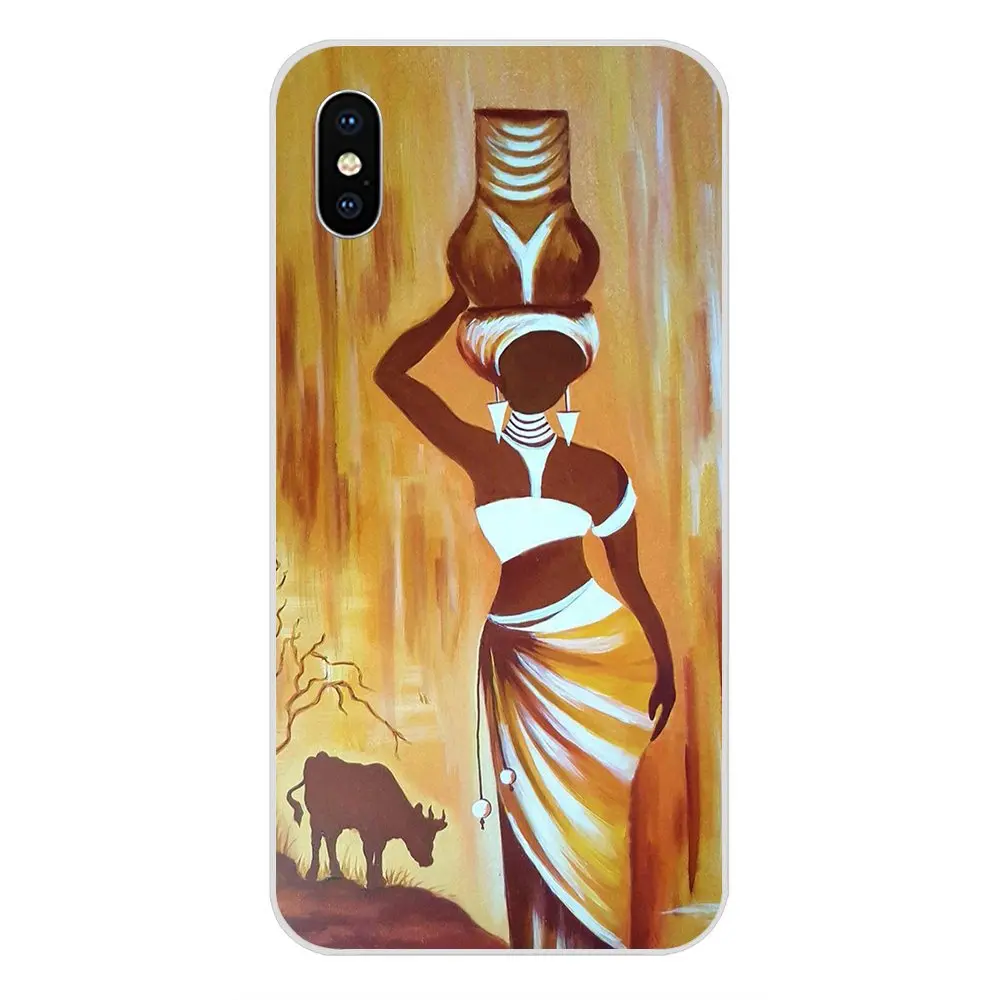 Для Apple iPhone 4 5 5C 6 6S 7 8 Plus X XS Max XR мягкие Новое поступление африканские женские