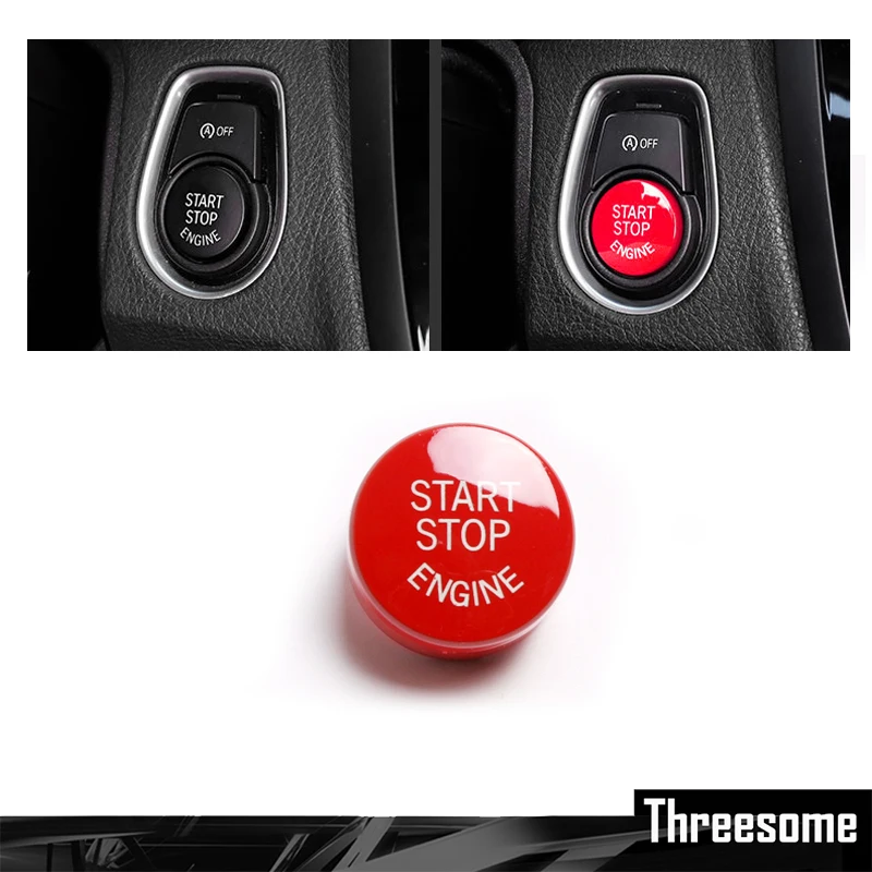 

For BMW F30 F10 F34 F15 F25 F48 X1 X3 X4 X5 X6 Car Engine Start Stop Button Red Color Replace Upgrade Car-Styling
