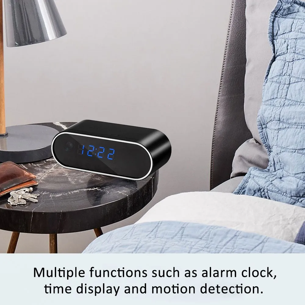 HD 4K 1080P Часы Wifi IP мини-камера Домашняя безопасность управление Скрытый ИК Ночное