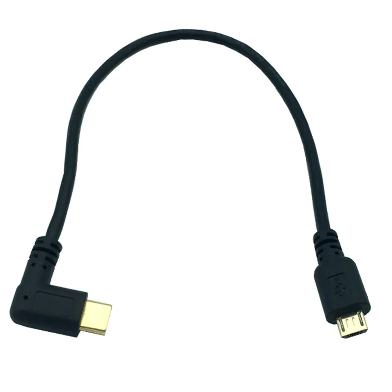 25 см высокоскоростной позолоченный USB 3 1 Тип C 90 градусов кабель переходник папа