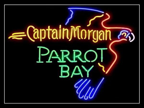 

Captain Morgan Neon, Retro Metal Aluminium Sign Vintage / Man Cave / Bar/ Pub