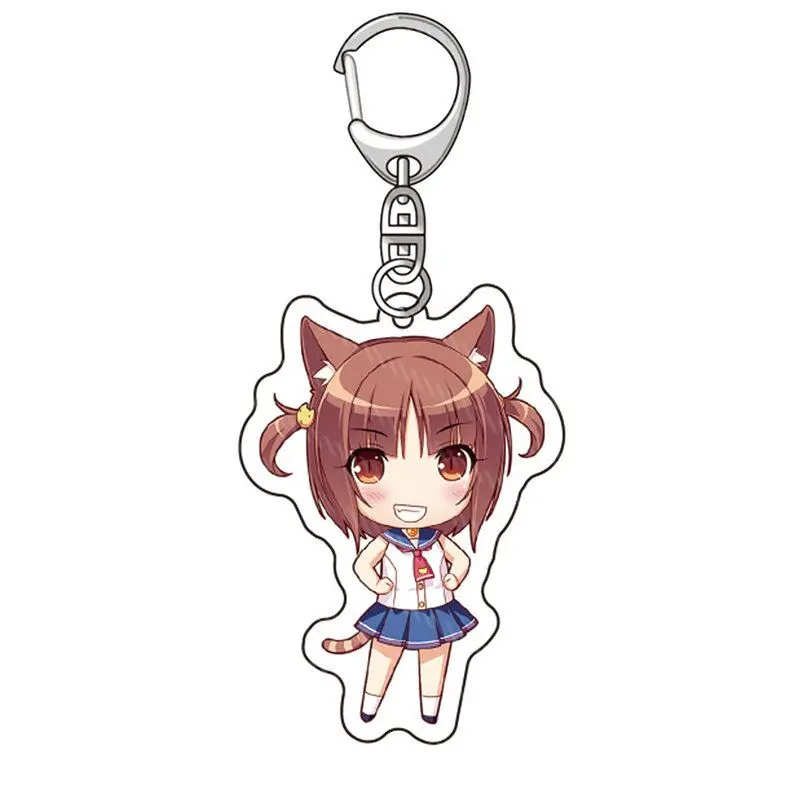 Брелок из анимационной игры Nekopara супер милый аниме Кот для девочек шоколад