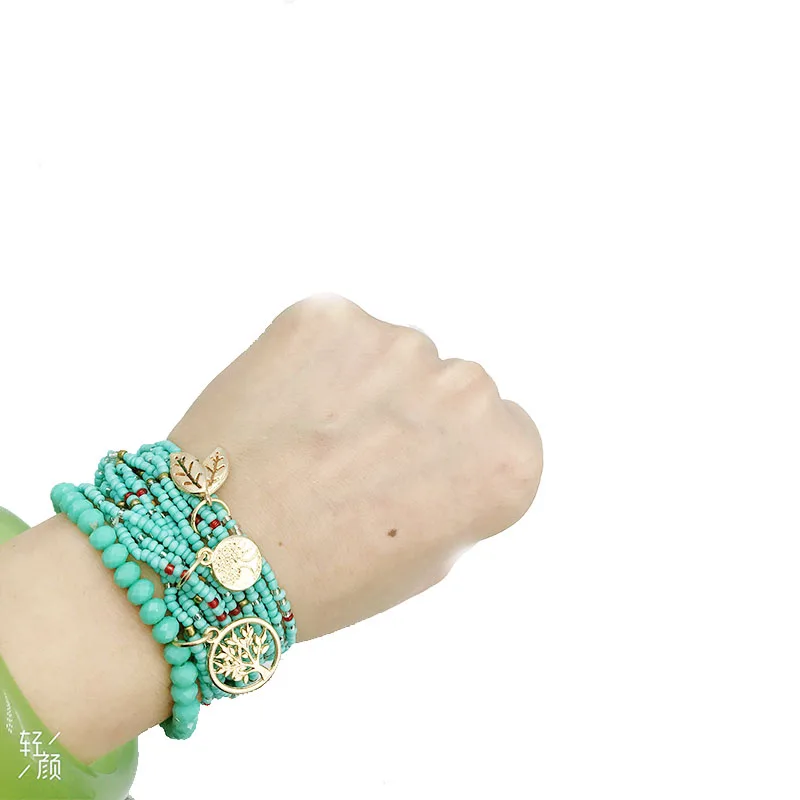 7 шт./компл. Новый Бохо ювелирные изделия Древо жизни браслеты и для женщин в