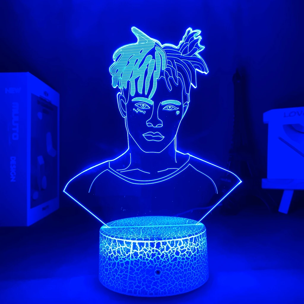 

Манга XXXTentacion переключатель атмосферы акриловый светодиодный ночник знаменитый рэпер светильник для детей светильник