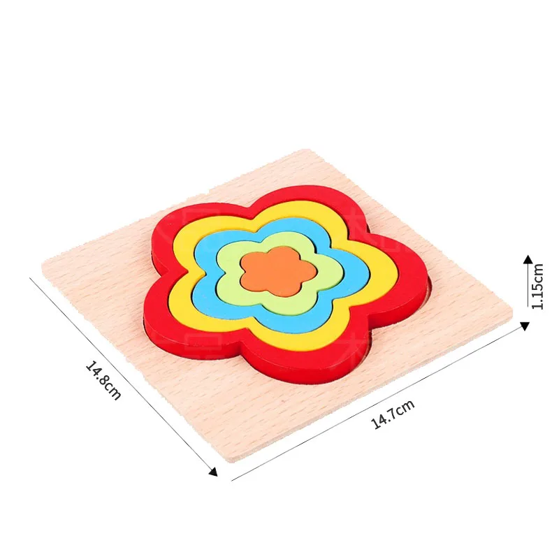 Creative Wooden Puzzle Jigsaw Color Shape Montessori Cognize Early Learning Educational Toys For Baby Kids Intelligence Develop
